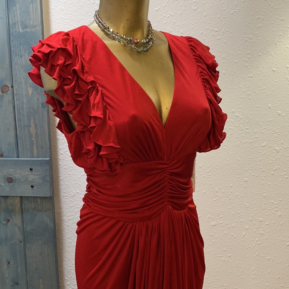 Antonio Melani Red Maxi Dress - semi formal - size Med. - Goddess Style - Picture 8 of 15